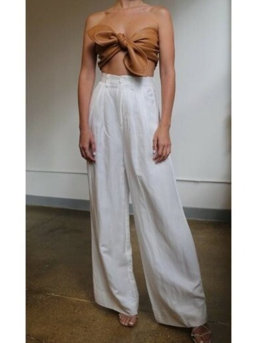 NONchalant Fabi Wide Leg Pants White